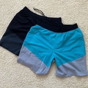 Used Mens lululemon shorts with liner. Size Large. Two pairs!
